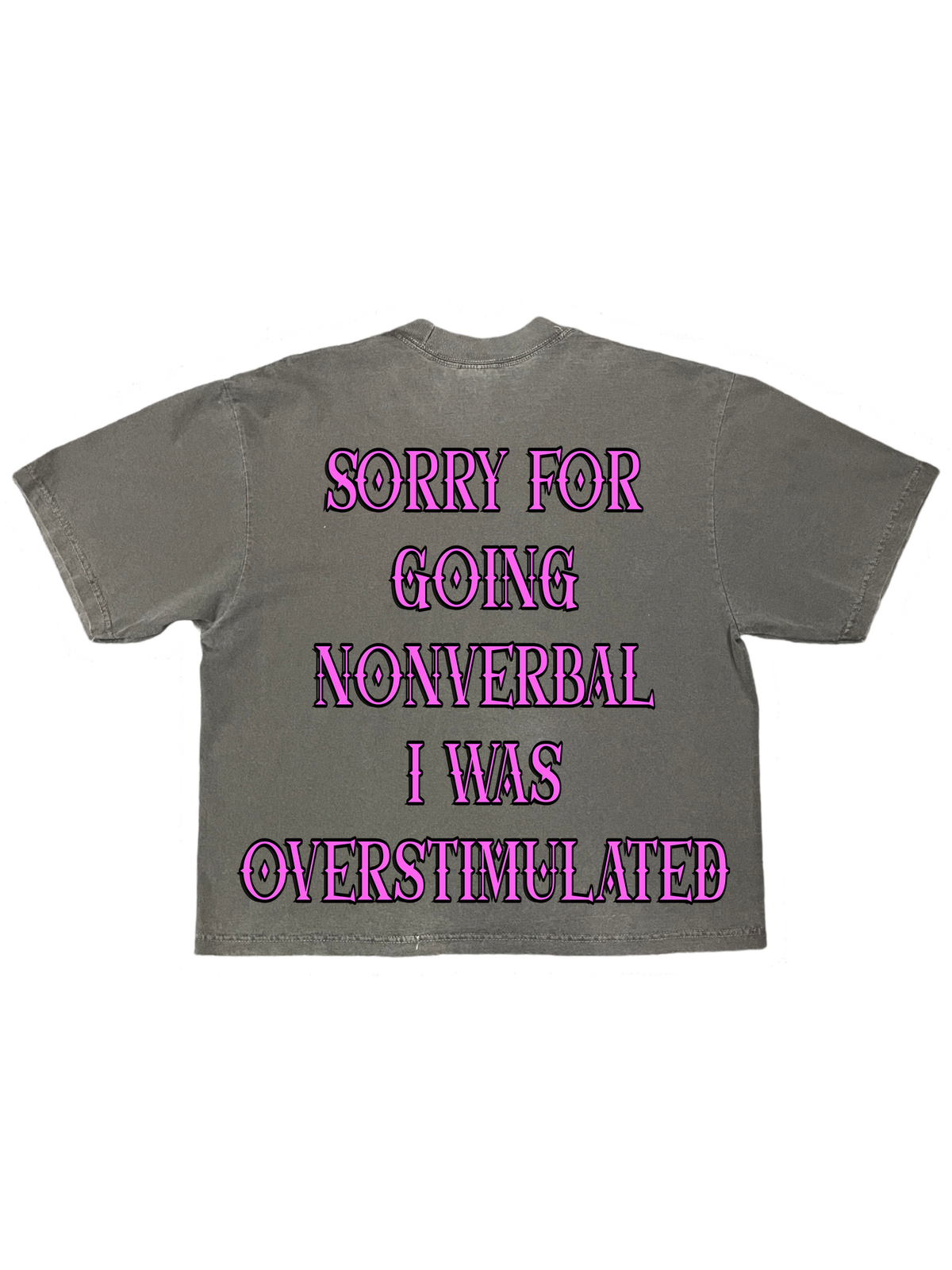 Overstimulated Pink - Drop shoulder Tee